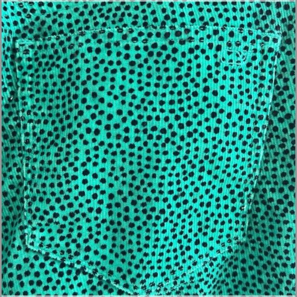 Vineyard Vines Women's Green Navy Polka Dot Corduroy Jeans - Size 4 - Picture 5 of 6